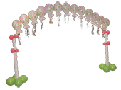 columnas y arcos con globos